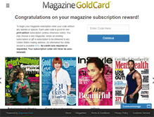 Tablet Screenshot of magazinegoldcard.com